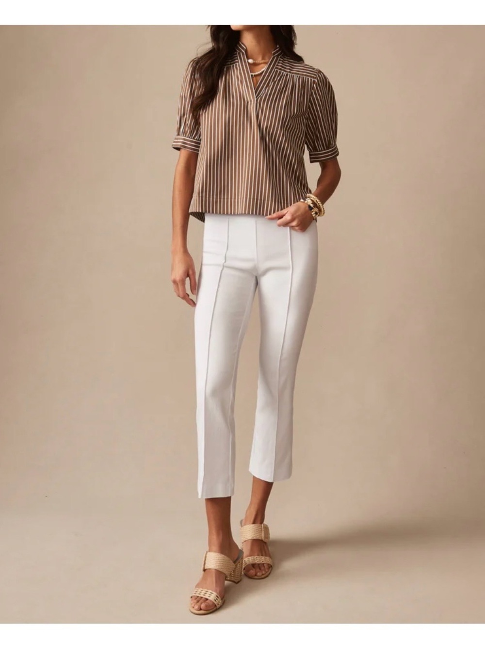 J. Mclaughlin IVY PANTS. Tailored Cropped Straight Leg Pants. White. Size4